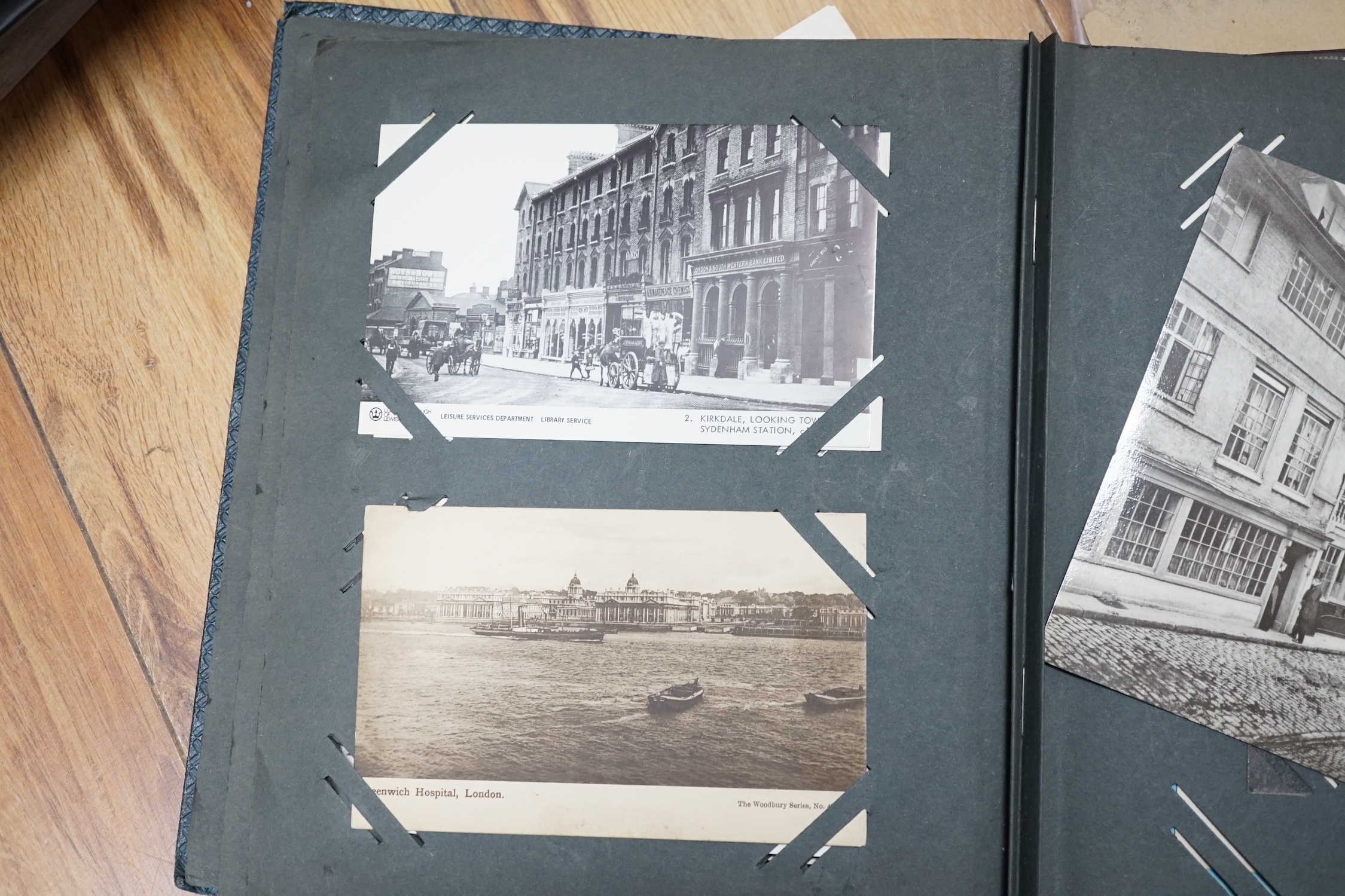 A quantity of various postcards including views of London